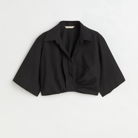 H&M Resort Collar Cropped Top - Picture 1 of 5